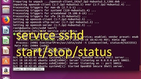 Service configuration in Linux | Start/stop a service | SSH service port customization