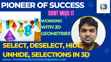 Handling Selection, Hide, etc  in 3D COMSOL Geometry #3D #Geometry #COMSOL #Hide #Click #selection