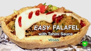 Easy Falafel with Tahini Sauce [Vegan]