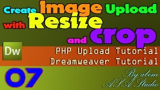 Create Image Upload with Resize and Crop [07] Upload and Crop Function Part 1 [Dreamweaver Tutorial]