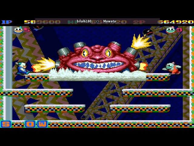 雪人兄弟 Snow Bros. - Nick & Tom 스노우 브라더스 2 players 1