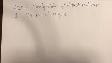 16.2 Cauchy-Euler equation (distinct real roots)