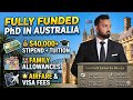 Fully Funded PhD in Australia 2026: Get $40,000+ Stipend & Family Benefits!
