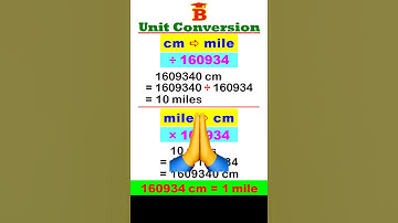 cm to mile, mile to cm Conversion