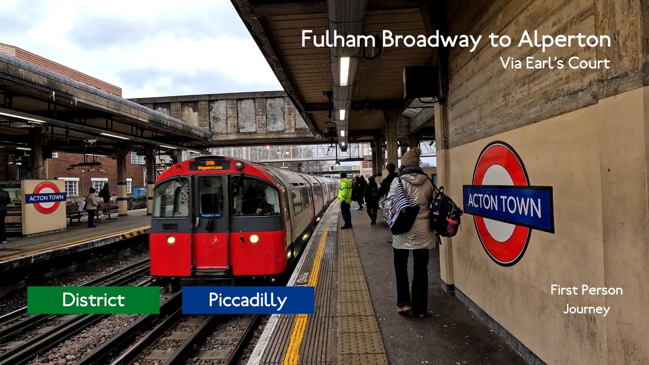 London Underground First Person Journey: Fulham Broadway to Alperton via Earl's Court