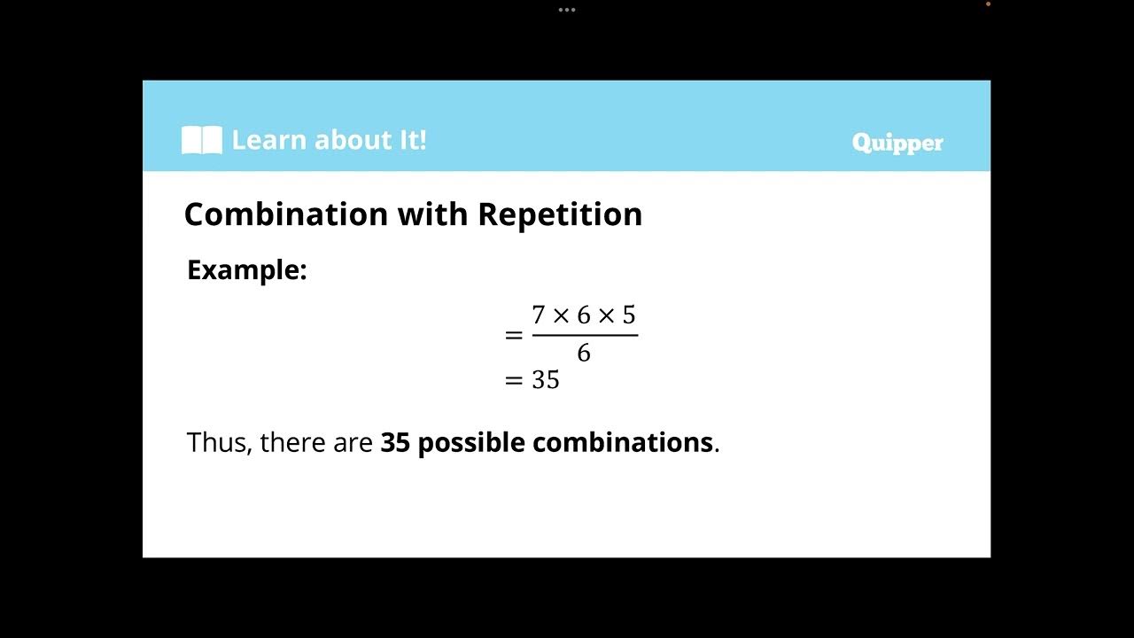 COMBINATION WITH REPETITION YouTube
