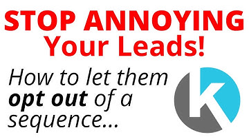 KARTRA - How To Let Your Leads Opt Out Of Sequence (And Not Annoy Them)