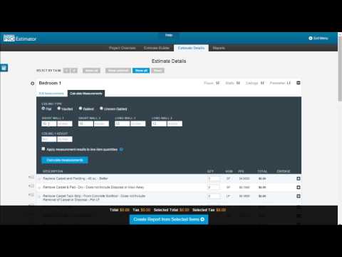 Calculating Your Area Dimensions in the Bluebook PRO Estimator