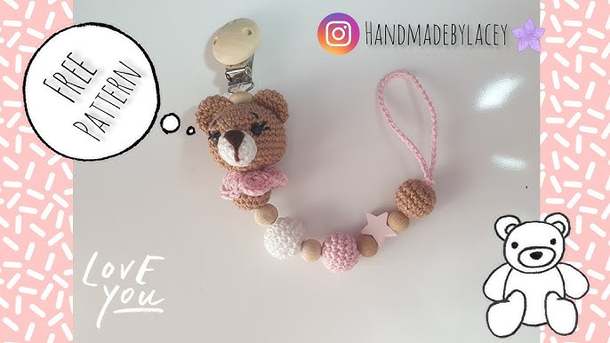 Crochet Bunny Pacifier Clip – SiLiBabe