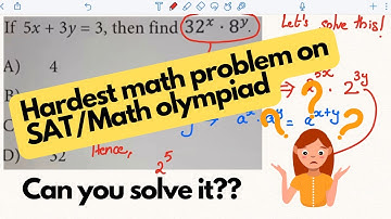 If 5x+3y=3, then find 32ˣ.8ʸ ? #math #mathproblems #sat #olympiad
