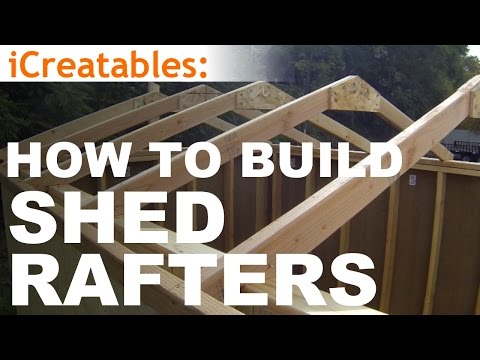 How To Build A Shed - Part 4 - Building Roof Rafters - YouTube
