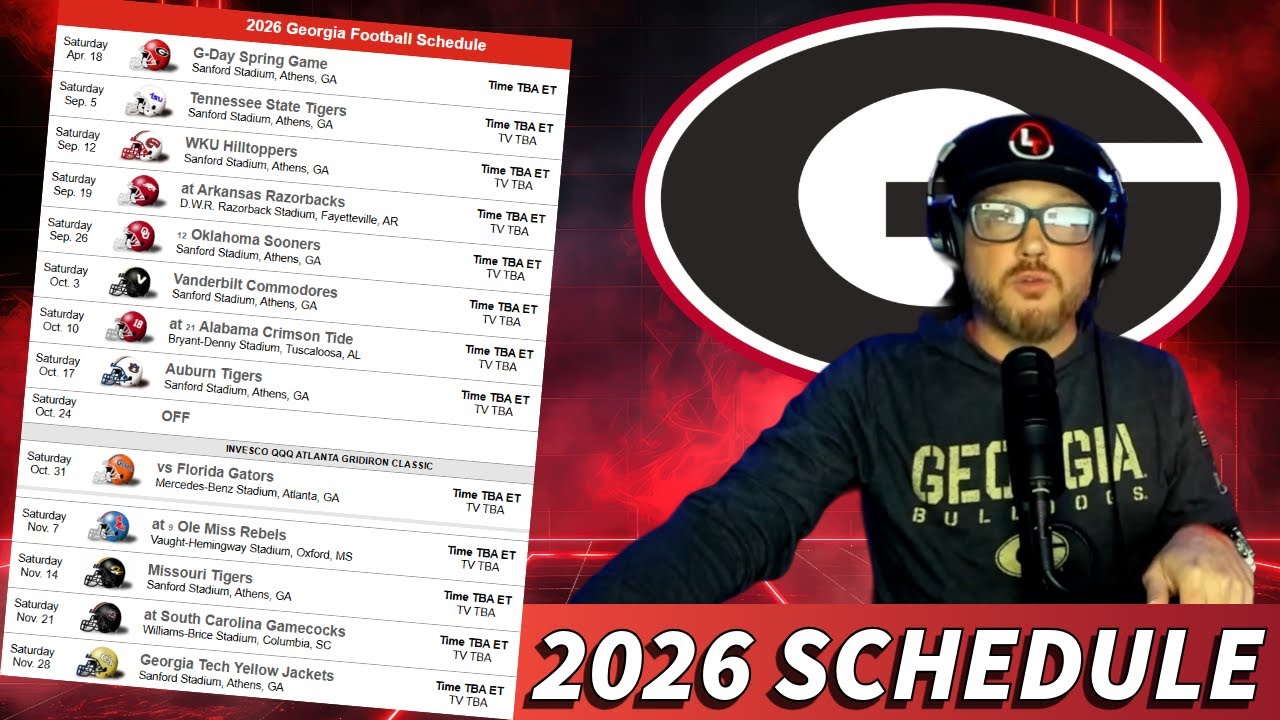 GEORGIA BULLDOGS 2026 FOOTBALL SCHEDULE PREVIEW