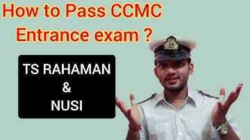 How to Pass CCMC Entrance exam for TS RAHAMAN & NUSI ? //  How to get Job after CCMC Course ?