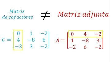 Diferencia entre matriz de cofactores y adjunta | Álgebra lineal
