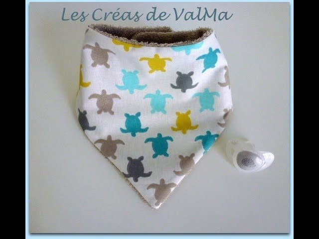 Bavoir bandana 3-6 mois pour bébé - Tuto couture ValMa Créas - YouTube