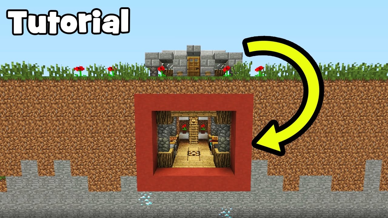 Minecraft Tutorial How To Make A Underground Survival Base Youtube