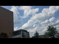 Thunderbird flying over county building