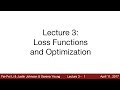 Lecture 3 | Loss Functions and Optimization