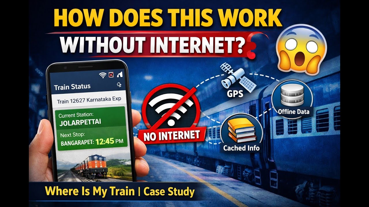 How Does “Where Is My Train” Work WITHOUT Internet? 🤯 | Offline App Case Study