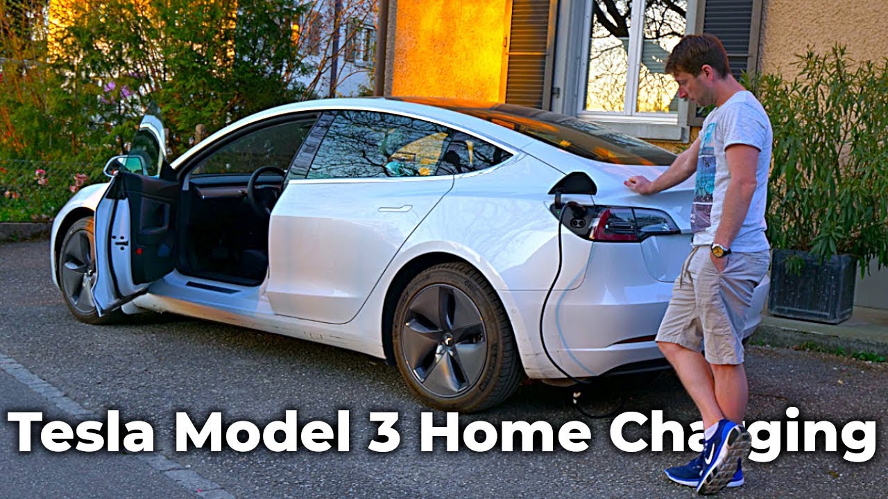 Slim vervangen Middag eten Charging Tesla Model 3 at normal wall socket Home | Is this Possible ? -  YouTube