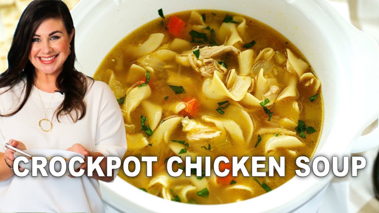 The BEST Crockpot Chicken Noodle Soup | NO Dry Chicken OR Undercooked Veggies 🙅‍♀️