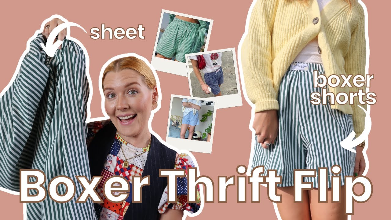 Sew Your Own Boxer Shorts For Fall // Thrift Flip // Sewing Tutorial