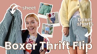 How To Sew Your Own Boxer Shorts // Thrift Flip // Sewing Tutorial