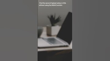 Second Highest Salary without Rank Function #sql #coding #code