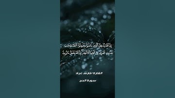 قراءة جميلة مما تيسر من سورة الحج بصوت القارئ فارس عباد