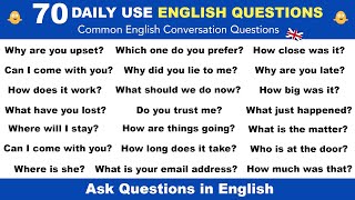 70 Daily Use English Questions | Common English Conversation Questions | Ask Questions In English