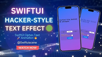 🚀 SwiftUI Cipher Text Animation 🔥 | Hacker Style Text Effect 🟢