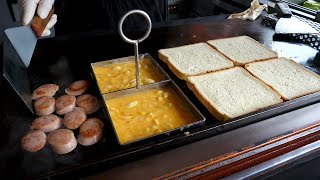 sausage cheese egg toast - korean street food