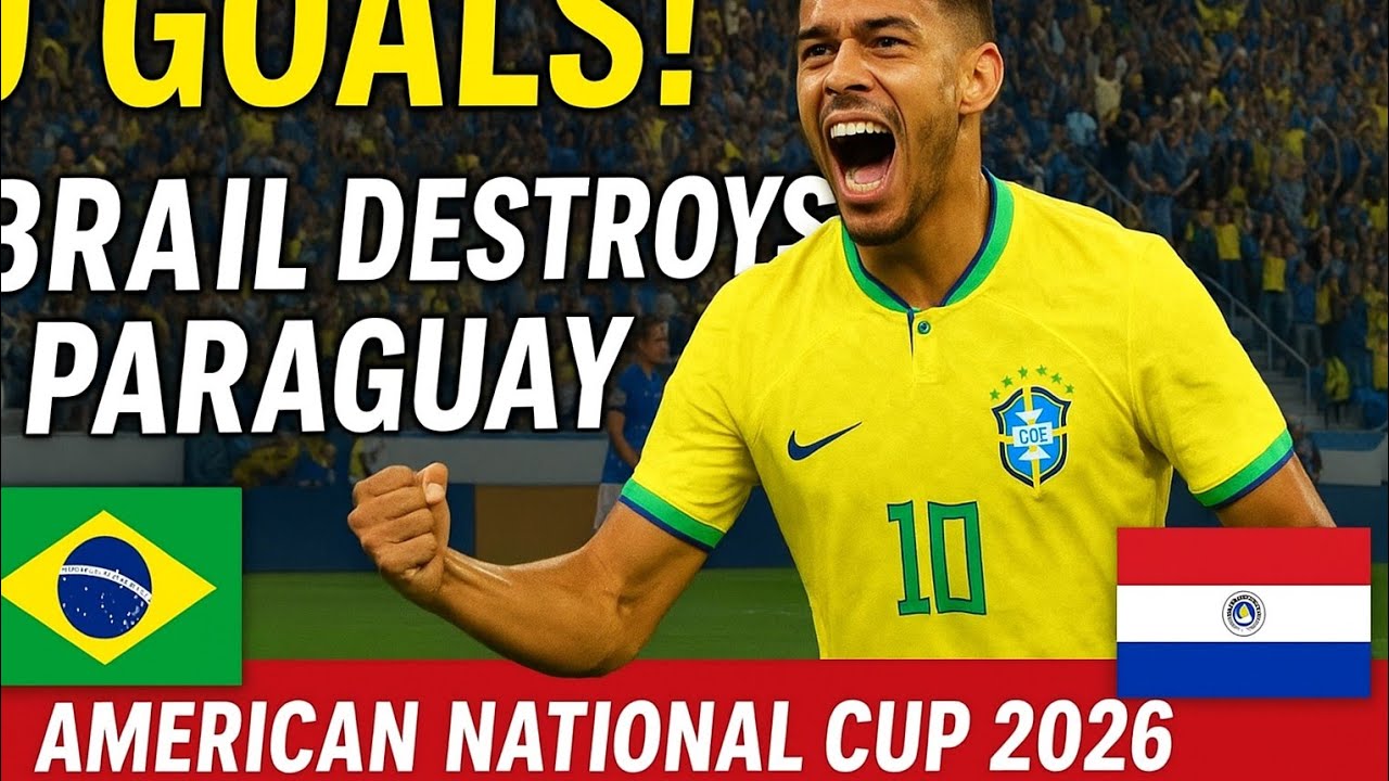 Brazil vs Paraguay | American National Cup 2026 | Brazil Scores 9 Goals! ⚽🔥 Unbelievable Match!