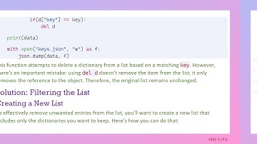 How to Fix the Python remove from json dict Issue