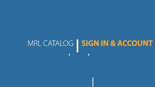 Sign in and Account Overview: New MRL Catalog screenshot 3