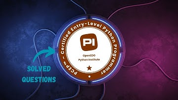 PCEP-30-02: PCEP – Certified Entry-Level Python Programmer | Solved Questions