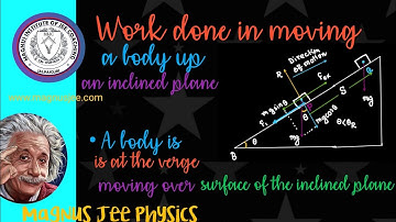 Work done in moving a body up a rough  inclined plane
