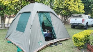 How to fold a Canvas Dome Tent.