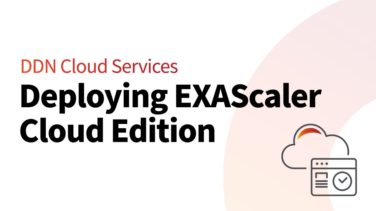 Deploying DDN EXAScaler Cloud Edition - YouTube