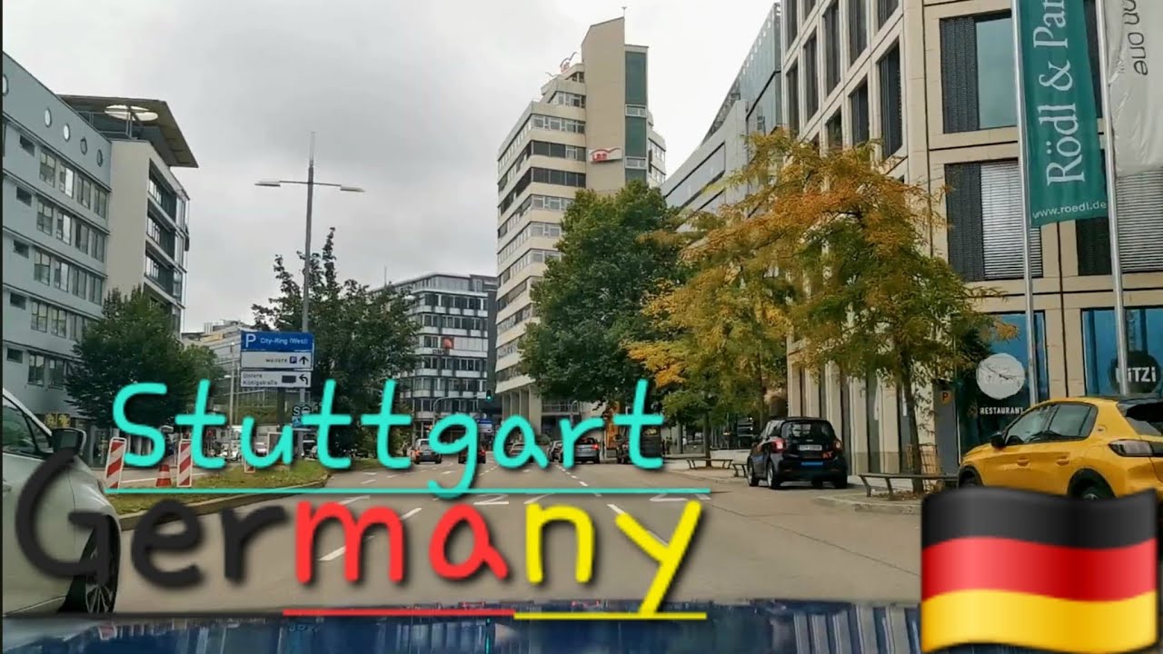 Driving in Stuttgart, Germany