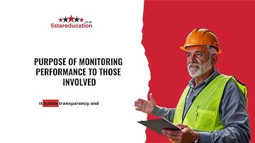 Level 6 NVQ CCOM - PURPOSE OF MONITORING PERFORMANCE TO THOSE INVOLVED