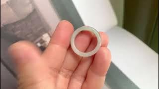 17.5mm A-Grade Natural Tri-Colour Jadeite Ring Band No: 161451