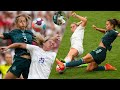 Football womens hard tackles  angry moments at final england vs germany