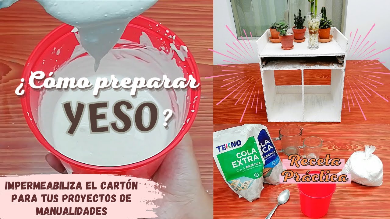 Como preparar YESO para tus Manualidades 👩‍🎨 YESO para Manualidades