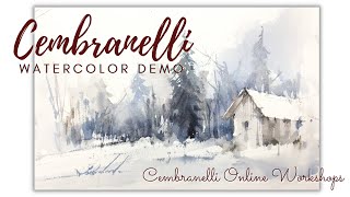 Make your Own Holiday Card 5  Snow, Watercolor Demo
