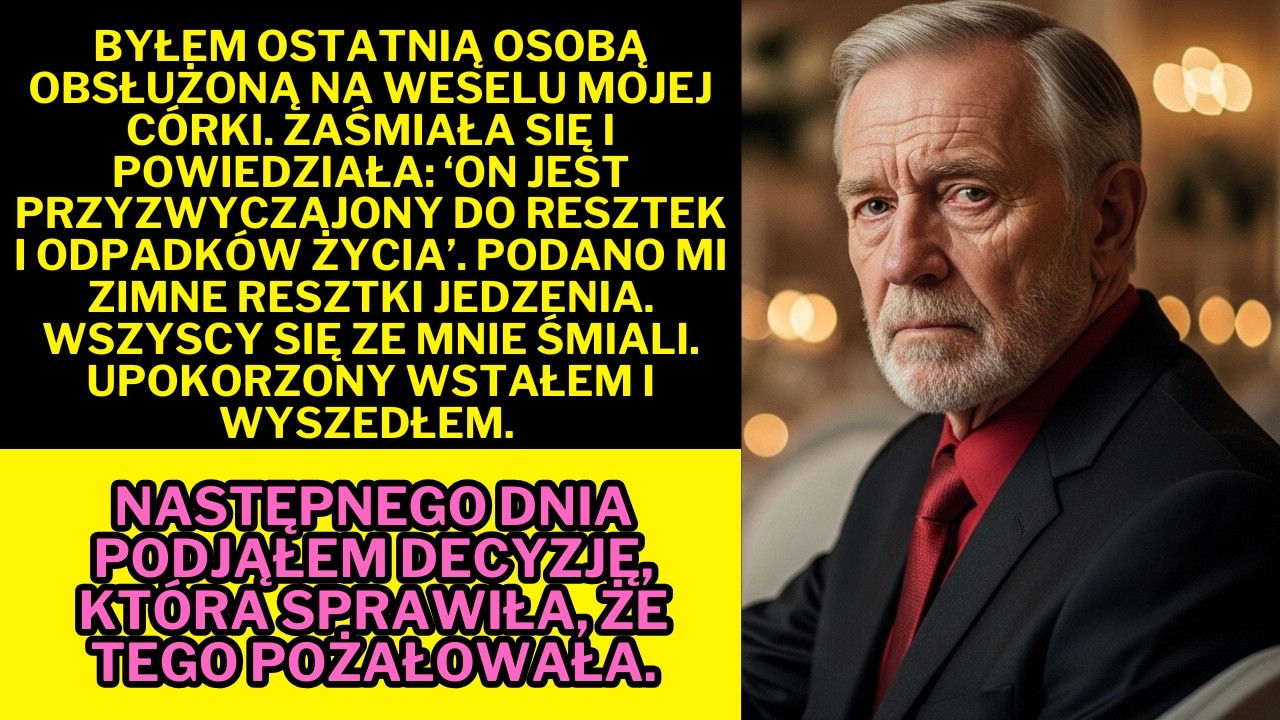 Na weselu mojej córki zostałem upokorzony: ‘On żyje z resztek’ — lecz moja…