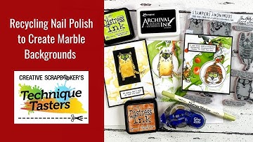 Recycling Nail Polish to Create Marble Backgrounds - Technique Tasters #232