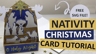 Nativity Scene Christmas Card with Cricut