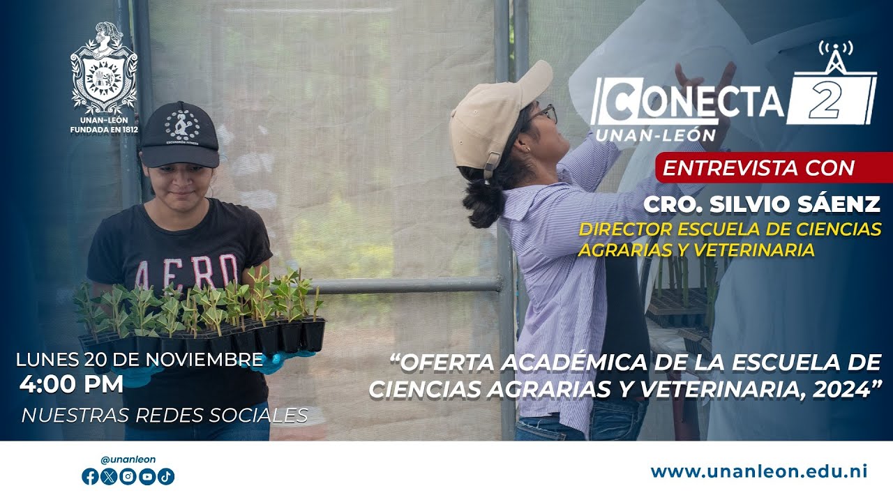 UNAN León - Oferta Académica 2024 de la Escuela de Ciencias Agrarias y Veterinaria.