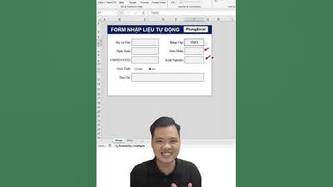Cách tạo form nhập liệu tự động trên excel